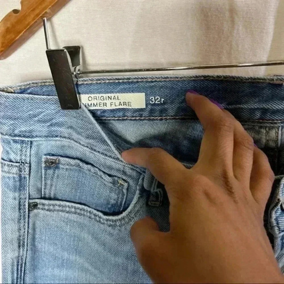 Gap original summer flare light wash denim jeans 32R - Picture 3 of 4